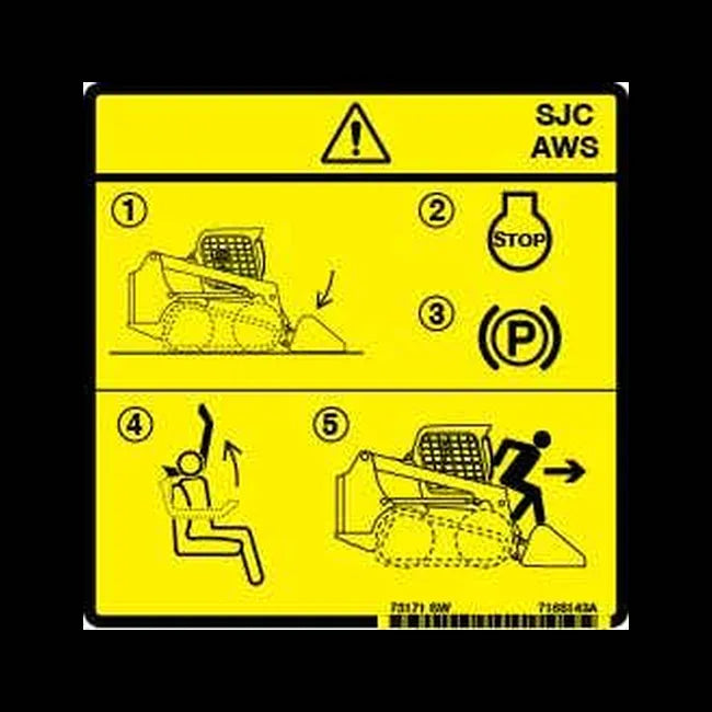 No-Text Warning Decal for Loaders, 7168143