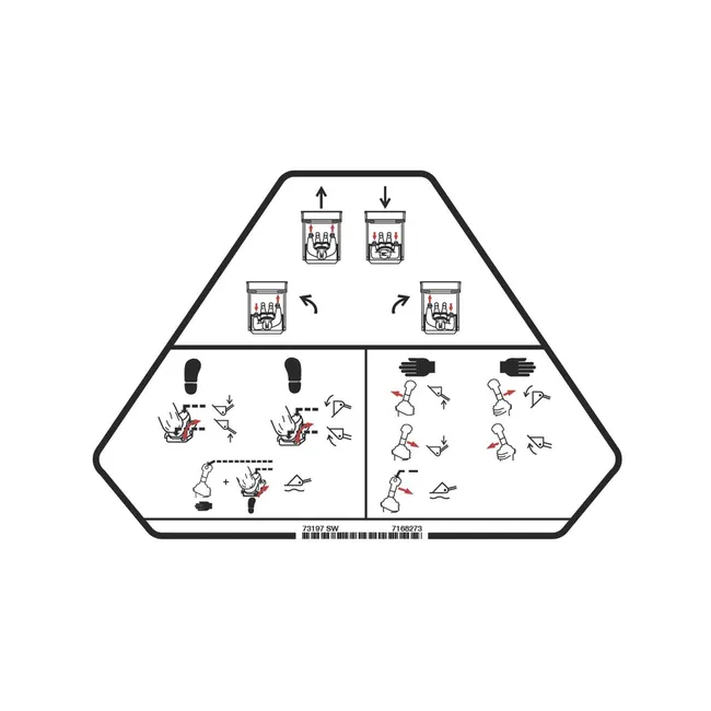 Bobcat 7168273 No-Text Control Decal for Loaders