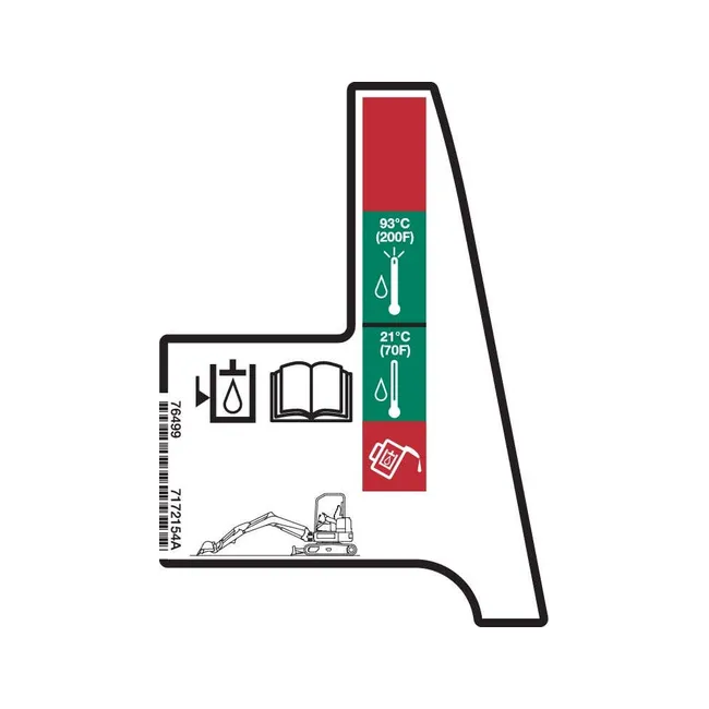 Bobcat 7172154 Hydraulic Oil Decal
