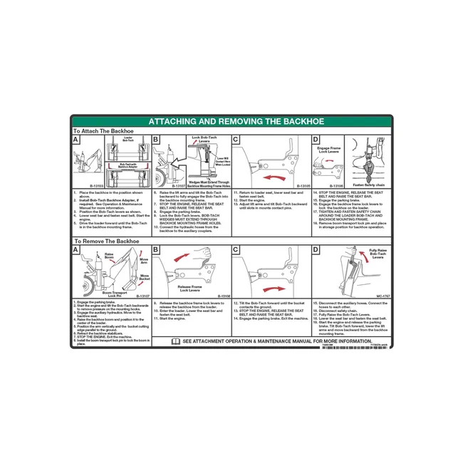 Bobcat 7172327 Mounting Decal for Backhoe