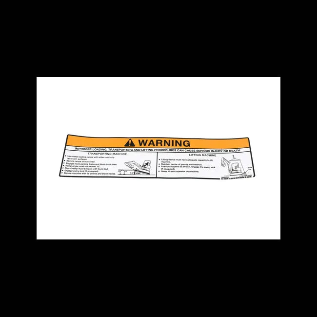 Warning Decal for Excavators, 7178178