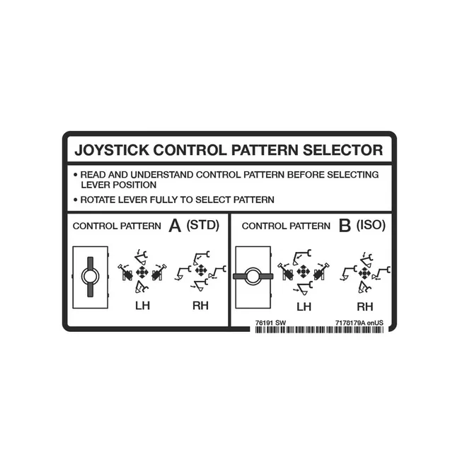 Bobcat 7178179 STD ISO Decal for Excavators