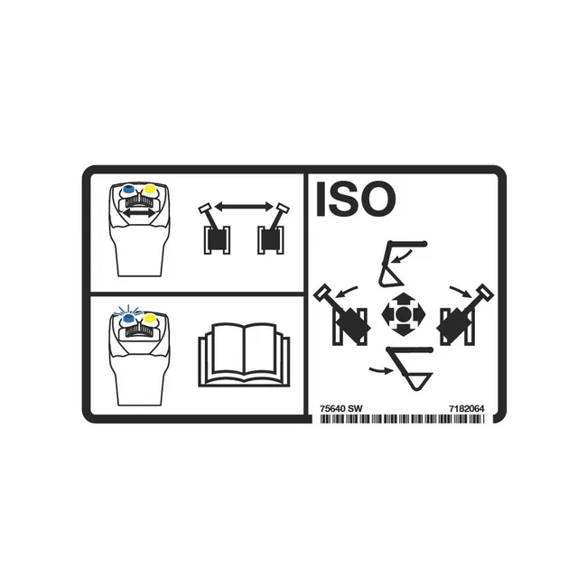 Bobcat 7182064 Left-Hand ISO Decal for Excavators