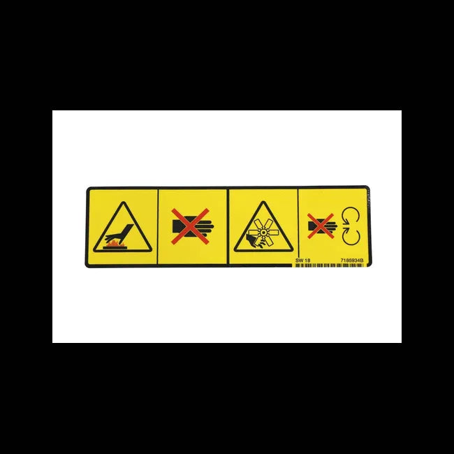 Warning Decal for Loaders and Excavators, 7185934