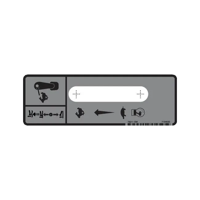 Bobcat 7194620 Throttle Decal For Excavators