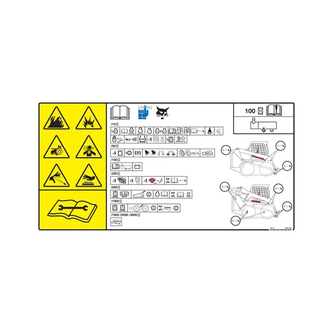 Bobcat 7205727 Service Decal For Loaders