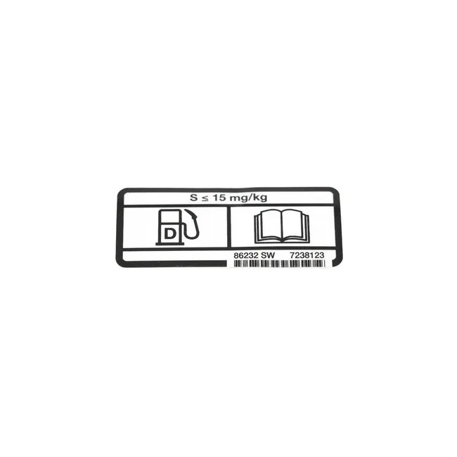 Bobcat 7238123 Fuel Level Decal