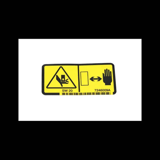 Warning Decal for Attachments and Excavators, 7246009