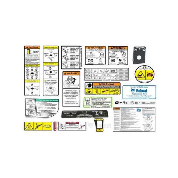Bobcat 7276002 Internal and External Decal Kit for T770 Model