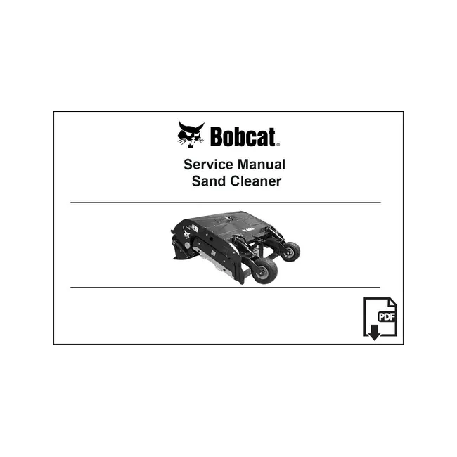 Bobcat 7281920ENUSPDF Sand Cleaner Service Digital Manual
