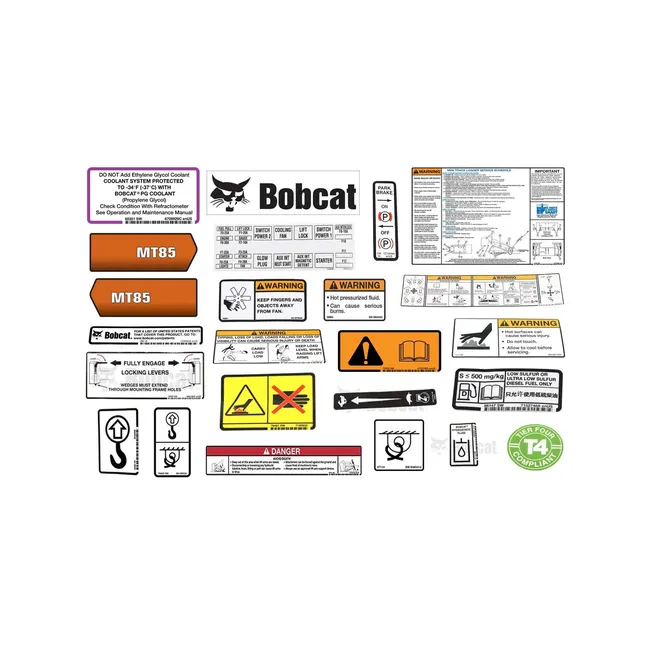 Bobcat 7286163 MT85 Decal Kit