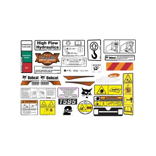 Bobcat 7294586 T595 External Decal Kit Track Loader