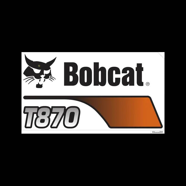 Left T870 Upright Decal for Track Loaders, 7303764