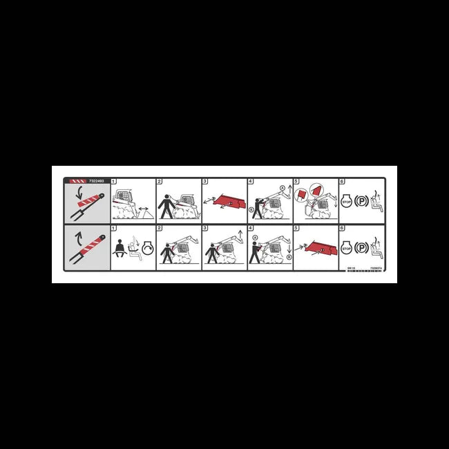 Bobcat 7323627 Lift Arm Support Decal for Loaders