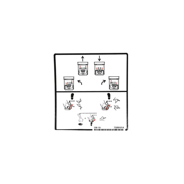 Bobcat 7326101 Control Decal for Skid Steer Loaders