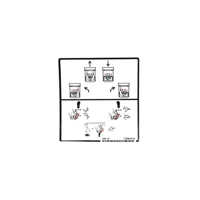 Bobcat 7326101 Control Decal for Skid Steer Loaders