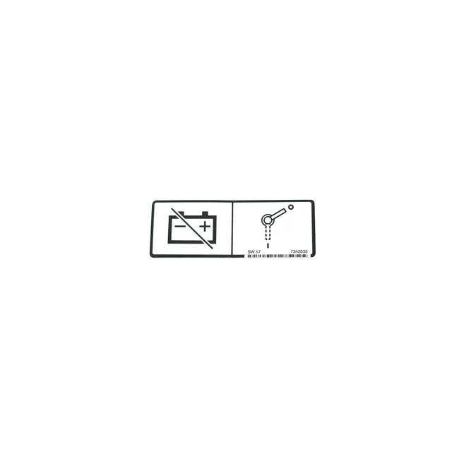 Bobcat 7342035 Disconnect Decal For Articulated Loaders And Excavators