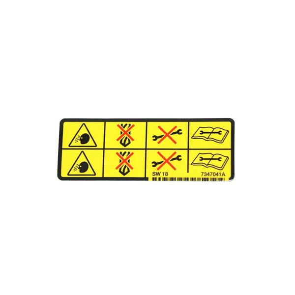 Bobcat 7347041 Warning Decal for Loaders Compact Wheel Loader Excavators and Attachments