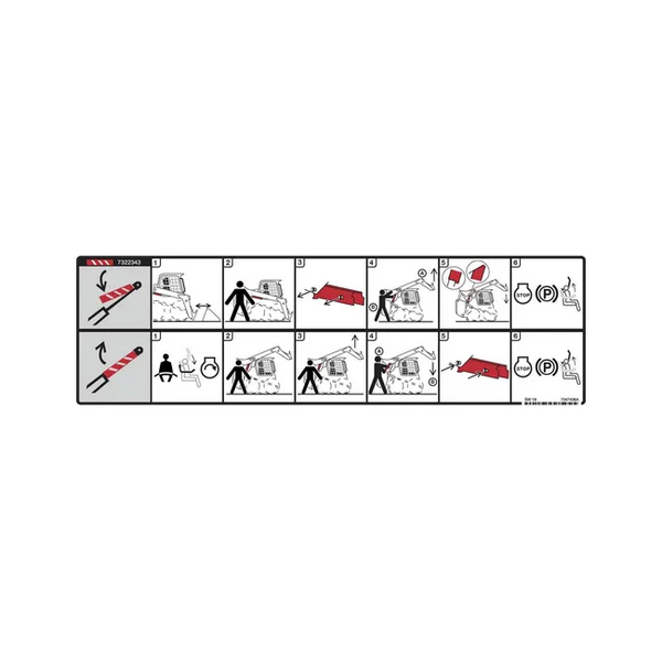 Bobcat 7347436 Lift Arm Support Decal