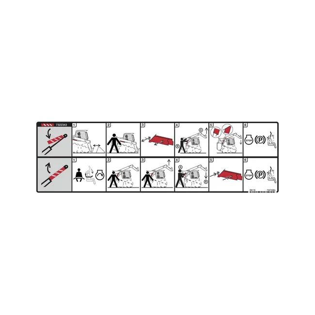 Bobcat 7347436 Lift Arm Support Decal