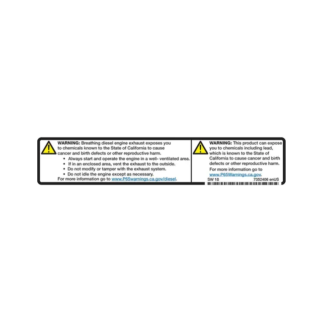 Bobcat 7352406 Warning Decal