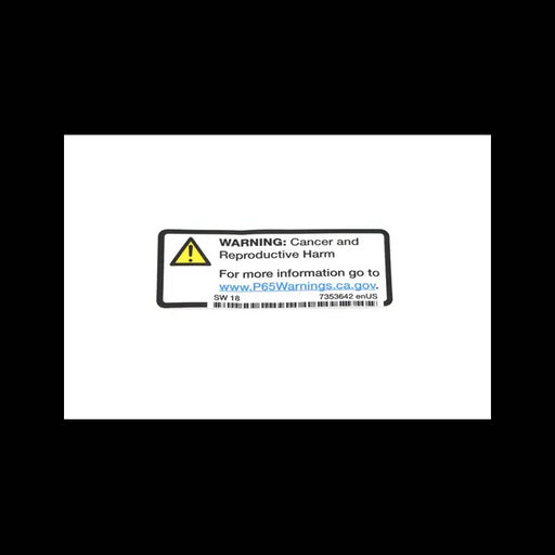 Warning Decal for Attachments and Excavators, 7353642