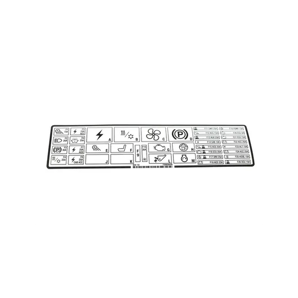 Bobcat 7356065 Fuse Relay Decal