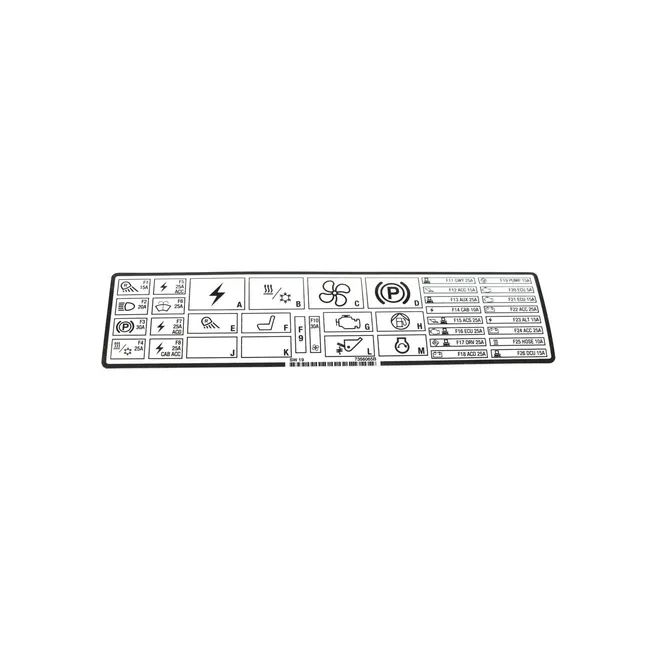 Bobcat 7356065 Fuse Relay Decal