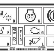 Bobcat 7356066 Fuse Relay Decal
