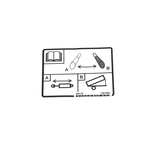Bobcat 7367884 AUX Hydraulic Decal for Work Machines