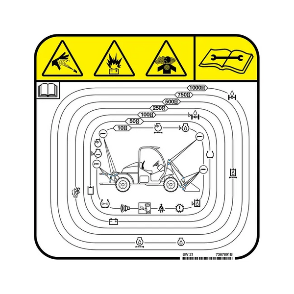 Bobcat 7367891 Service Decal for Toolcat Work Machines