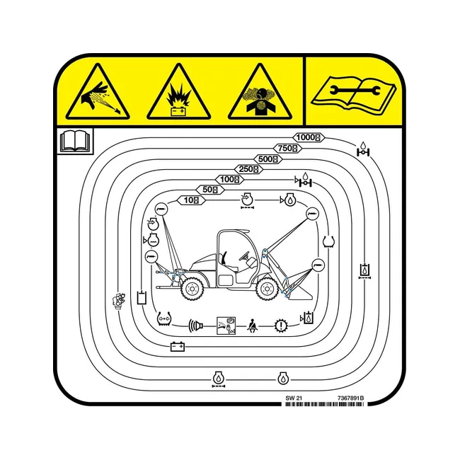 Bobcat 7367891 Service Decal for Toolcat Work Machines
