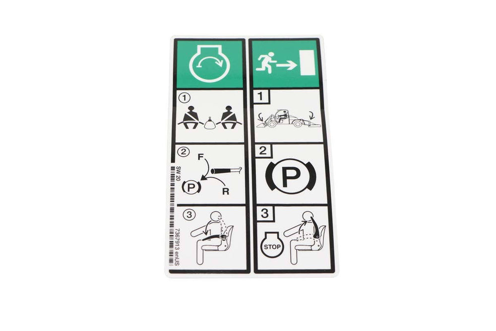 Bobcat 7367913 Start Decal for Toolcat��� Work Machines, 7367913