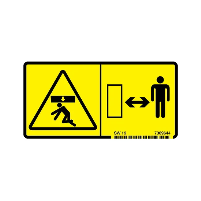 Bobcat 7369644 Stay Clear Decal