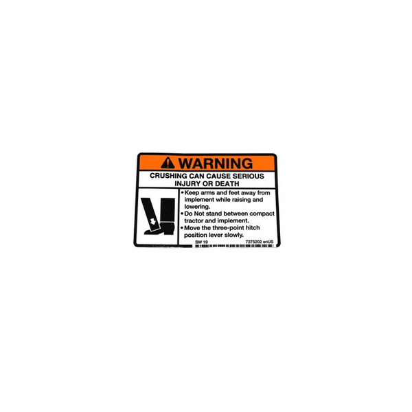 Bobcat 7375202 Warning Decal For Tractors