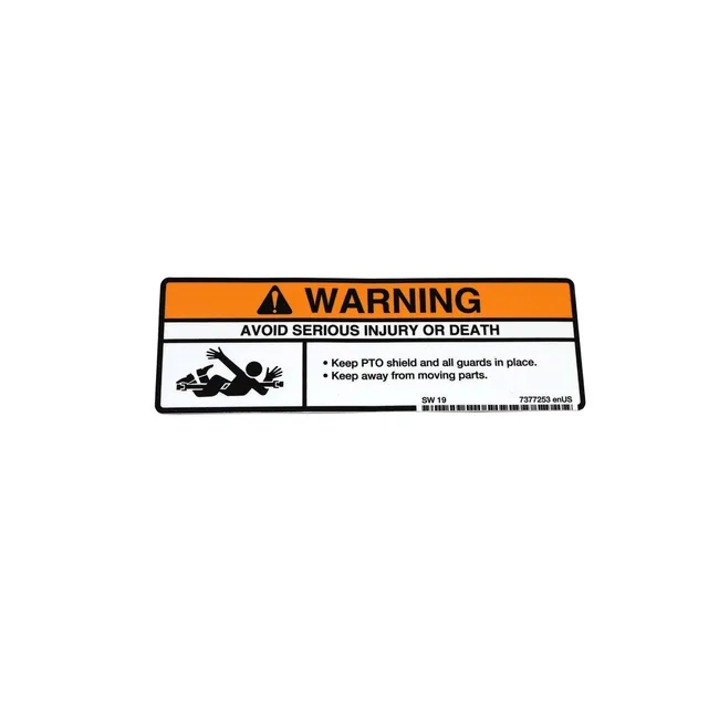 Bobcat 7377253 Rear Power Take-Off Decal