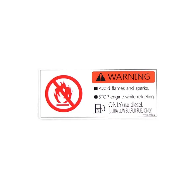 Bobcat 7385696 Diesel Warning Decal
