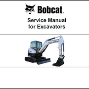 Bobcat 7407587ENUSPDF E60 Excavator Service Digital Manual