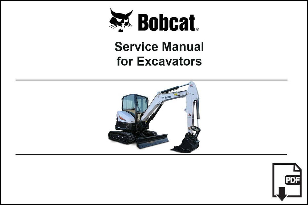 Bobcat 7407587ENUSPDF E60 Excavator Service Digital Manual