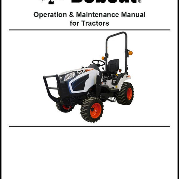 Bobcat 7408014ENUS Operation and Maintenance Manual Paper Copy English For 1021 1025 Tractors
