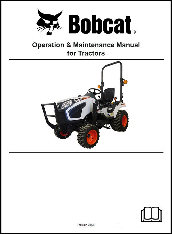 Bobcat 7408014ENUS Operation and Maintenance Manual Paper Copy English For 1021 1025 Tractors