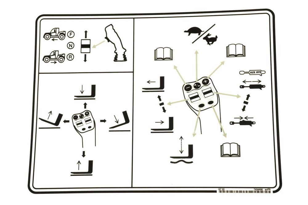Bobcat 7434490 Joystick Decal for VersaHandler Telehandlers