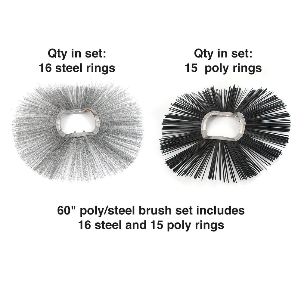 Grasshopper 100255 Brush Set Poly Steel 60 Inch
