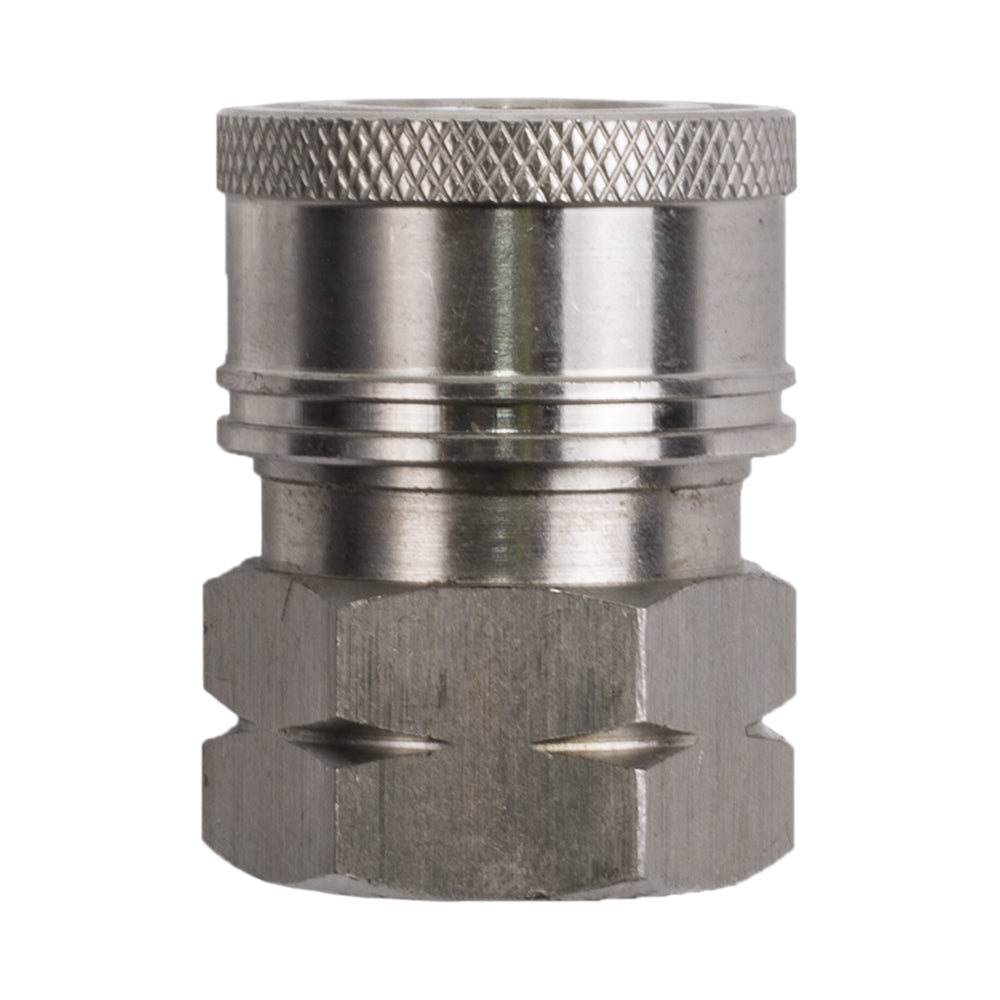 BE 85.300.103SBEP Coupler; 3/8"QCx3/8"FNPT, SS, Boxed