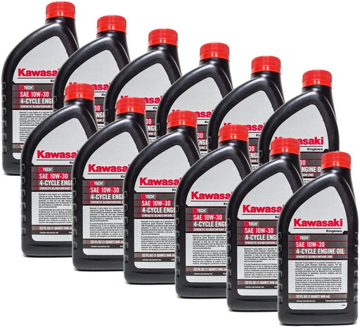 Kawasaki 12PK Kawasaki 99969-6081-12 SAE 10W-30 4-Cycle Engine Oil 1 Qt. 99969-6081-12