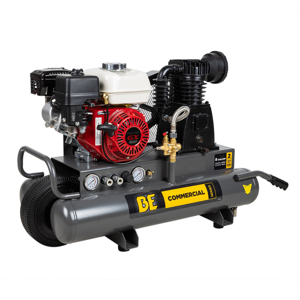 BE AC658HB Air Comp, 196CC, 8 Gal