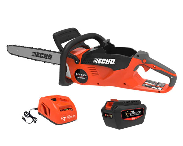 Echo ECQW-DCS-5000-18C2 56 Volt Rear Handle Chainsaw With 5AH Battery And Charger