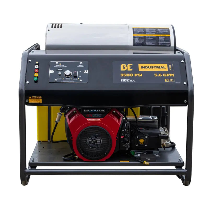 BE 3500 PSI 5.6 GPM Hot Water Pressure Washer Honda GX690 Engine General Triplex Pump