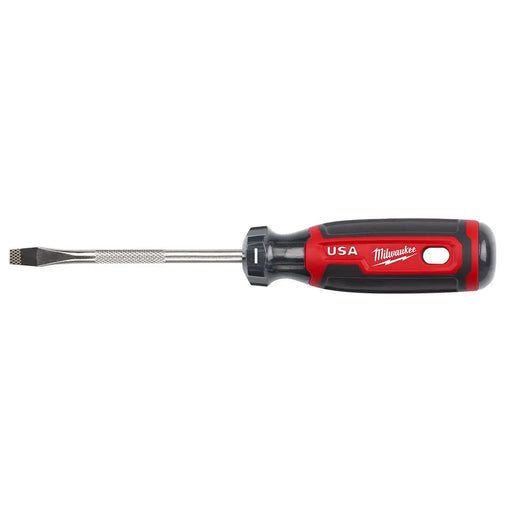 Milwaukee 1/4" Slotted 4" Cushion Grip Screwdriver (USA) MT206