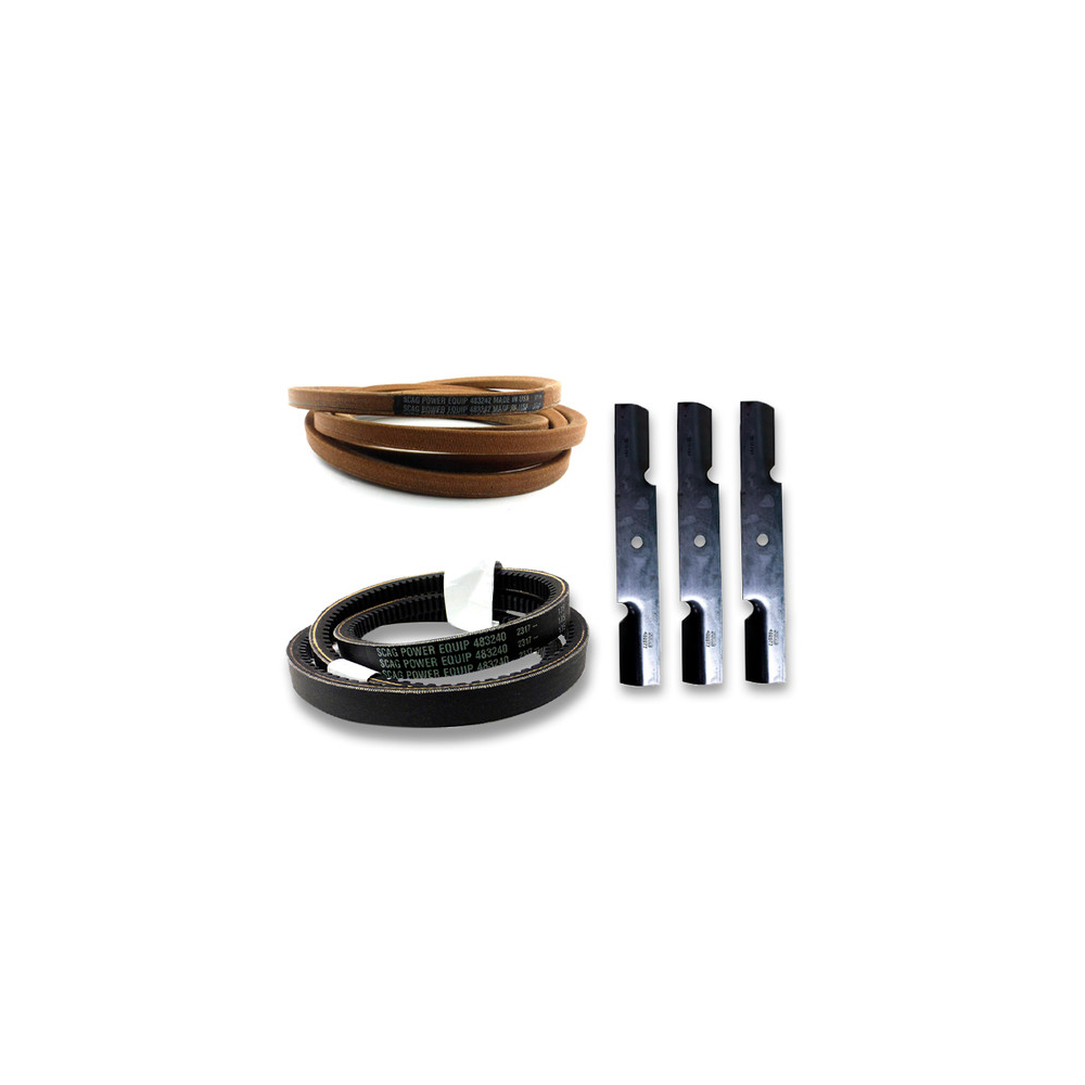 Scag  Cheetah 52V Deck Drive Belts 483242 & Blade Kit OEM